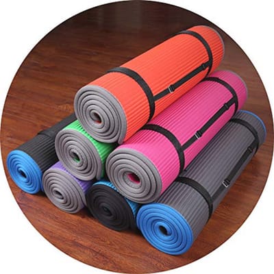 10 mm extra dikke antislip yogamat met draagriem voor pilates en oefeningen
