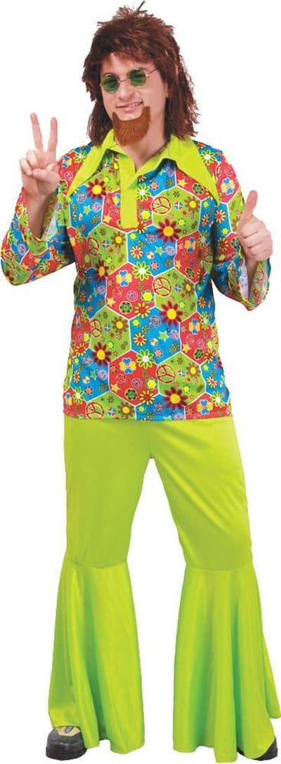 Fiestas Guirca - Kostuum Flower Power L (52-54) - Carnavalskleding - Carnaval - carnavalskleding 2027 - Carnaval kostuum