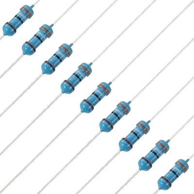 Vaste Weerstanden - Metaalfilm Weerstanden - Elektronica Reparatie - 1% Tolerantie - 120 stuks - Grijs
