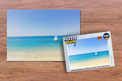 Puzzel Een zeilboot voor de kust van Portugal - Legpuzzel - Puzzel 1000 stukjes volwassenen