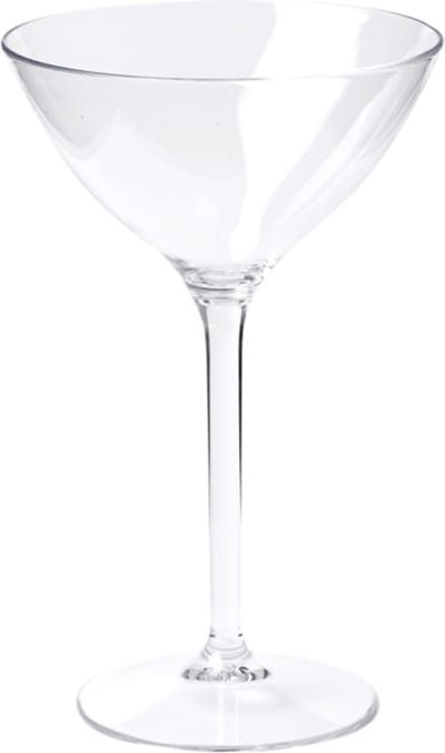 Depa Cocktail/Martini glazen - 4x - transparant - onbreekbaar kunststof - 300 ml - Feest glazen