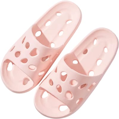 Badslippers met Massagezool – Douche Slippers Antislip, Waterdichte Badkamer Slippers voor Dames en Heren, Comfortabele Huis Slippers voor Thuis en Wellness, Roze – Maat 36–37
