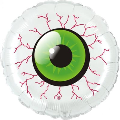 Eyeball Halloween Folieballon, 45 cm