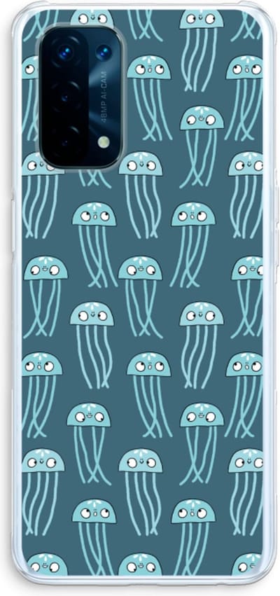 Case Company® - Hoesje geschikt voor Oppo A74 5G hoesje - Kwallie - Soft Cover Telefoonhoesje - Bescherming aan alle Kanten en Schermrand