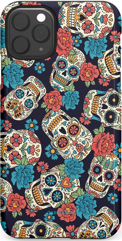 Casetastic Hoesje Geschikt voor Apple iPhone 11 Pro Max - Stijlvolle Beschermende Duo-layer Case - Catacombe carnaval