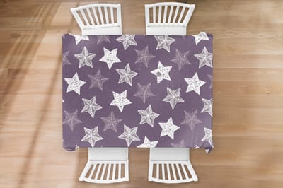 Kerst Tafelkleed - Kerstmis Decoratie - Tafellaken - Patronen - Christmas - Sterren - 170x130 cm - Kerstmis Versiering - Tafeldecoratie Kerstmis - Kerstdecoratie tafel - Tafelversiering