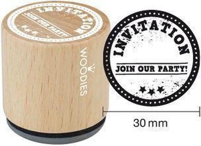 Houten Handstempel Woodies | Join Our Party - Stempels - Stempels volwassenen - Snelle Levering