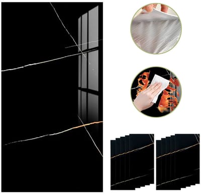 10 Stuks Zelfklevende Wandtegels - Marmeren Tegelstickers 60 x 30 cm - Vinyltegels - Wandpanelen Voor Keuken En Badkamer