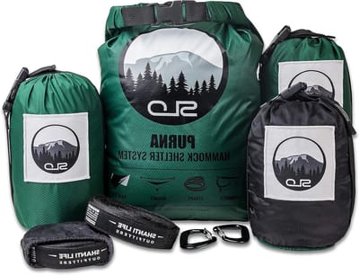 Kampeerhangmat Set - Nachtrust Buiten - Ontspannen Outdoor - Met Muggennet - Tot 272kg - Groen