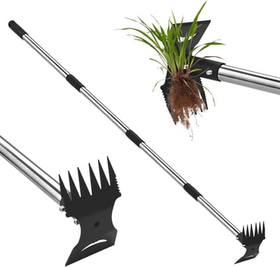 Onkruidverwijderaar met lange handgreep - 148 - 5 cm - 2-in-1 tuingereedschap - onkruidjager verwijderen met lange handgreep - verstelbaar - voor tuin - binnenplaats - gazon