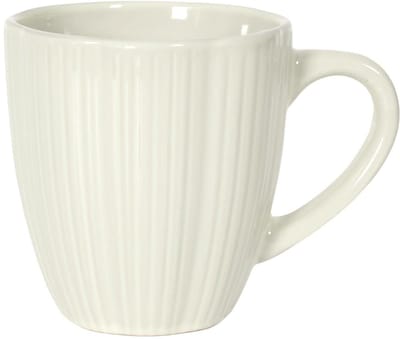 Home Deco Factory koffiemok / thee beker - gebroken wit - 33 cl - keramiek - vaatwasser bestendig - servies - bekers