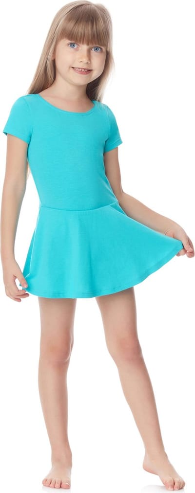 Merry Style Dames Body - Bodysuit - Body met rok – Katoen - Balletjurk – Turkoois – 128 – MS-MS10-136-BD