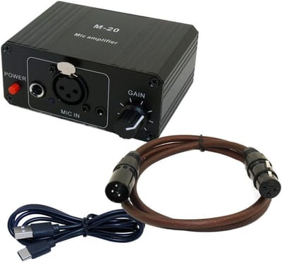 Professionele Microfoon Voorversterker met 48V Fantoomvoeding en Hoge Gain