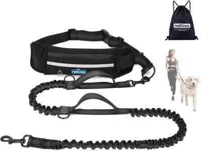 Elastische handsfree hondenriem met zak - Verstelbaar en intrekbaar ontwerp voor comfort en veiligheid