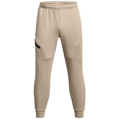 Under Armour Heren-joggingbroek van Unstoppable-fleece met ritszakken (Bruin)