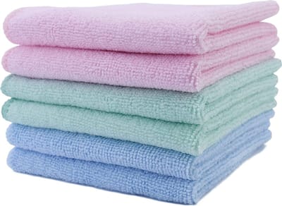 Premium Hypoallergeen Zachte Microvezel Baby Washandje, 25 x 25 cm, 6 Pack
