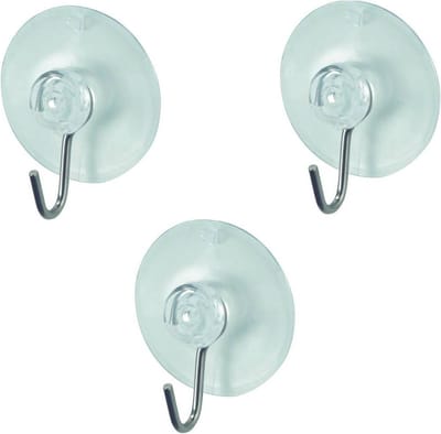 Benson Zuignap met Haak Set - Transparant - Ø 30 mm - 12 delig