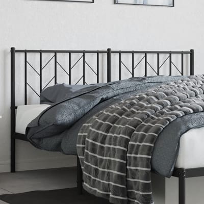 vidaXL - Vervangend - hoofdbord - 160 - cm - metaal - zwart
