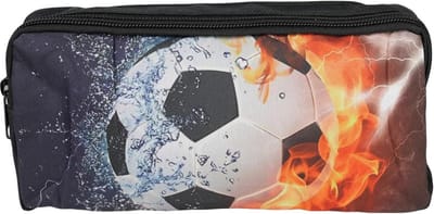 Grote Pennenhouder Voetbalstijl Robuust Polyester Multifunctionele Etui voor School en Kantoor