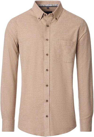 CASA MODA Sport casual fit overhemd - satijnbinding - - Strijkvriendelijk - Boordmaat: 45 - 46