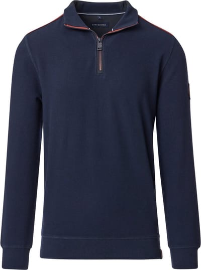 Casa Moda Half Zip Sweat Navy - Maat 4XL - Heren