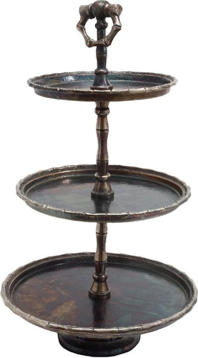 PTMD aluminium etagère - luxe 3-laags etagere 36 x 36 x 63 cm