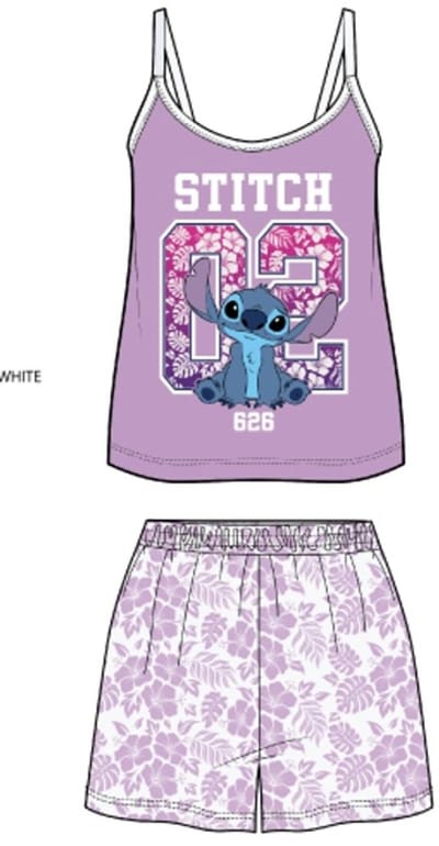 Disney Lilo en Stitch Dames Pyjama Purple Maat S