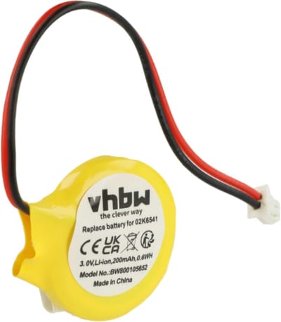 BIOS Batterij - Reservebatterij Moederbord - Computer Instellingen Opslaan - Niet Oplaadbaar - 3 Volt 200 mAh - Zilver