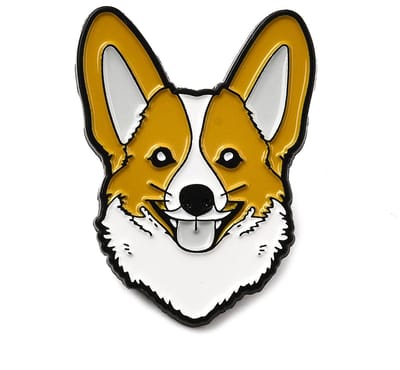 Pin corgi hond pin, dierenpin, huisdier, broche, kledingspeld