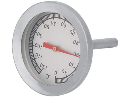Precisie BBQ Thermometer voor Pizza - RVS, Temperatuurbereik 0-120°C, Ideaal voor Grill en Oven