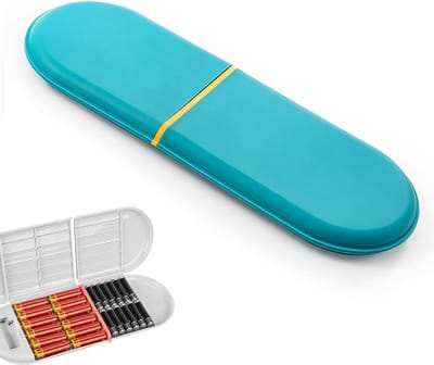 1 x Batterij-organizer en tester voor AA-batterijen - Elektrische hoeveelheidsherkenning - Blauw