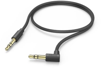 Hama Aux-kabel - 3,5mm jack - 3,5mm jack kabel - Aux aansluiting - Haakse stekker - Compatibel met standaard 3,5mm audio-aansluitingen - Vergulde stekker - 0,5 meter - Zwart