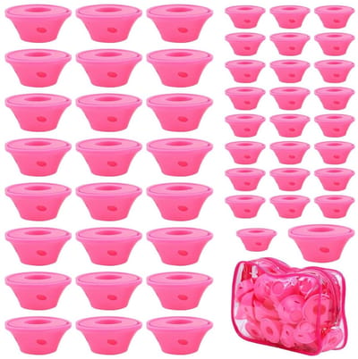 longziming -Siliconen Krulspelden - Hittevrije Haarrollers - Stylingset - Speldvrije Bevestiging - Natuurlijke Krullen - Zacht Silicone - Comfortabel Draagbaar - Veilig Voor Alle Haartypes - 40 Stuks