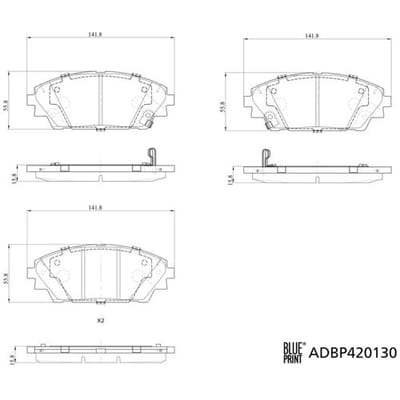 Remblokset, schijfrem BLUE PRINT ADBP420130