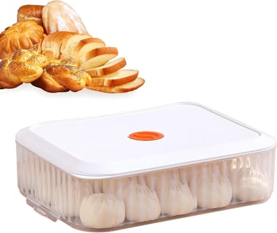Rijstbox met Deksel - Brood Container - Brood Bakken - Luchtdichte Afsluiting - 33x24x10 cm - Transparant