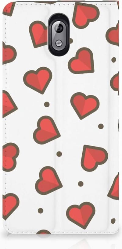 Nokia 3.1 (2018) Hoesje met Magneet Hearts