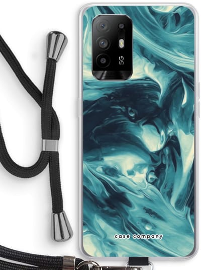 Case Company® - Hoesje met koord geschikt voor Oppo A94 5G hoesje met Koord - Dreaming About Whales - Telefoonhoesje met Zwart Koord - Bescherming aan alle Kanten en Over de Schermrand