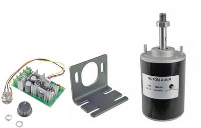 DC Motor Snelheidsregelaar - Elektrische Tandwielmotor - Apparaten Aansturen - Omkeerbare Rotatie - 30W 7000RPM - Zilverkleurig