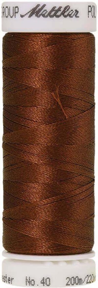 AMANN POLYSHEEN NAAI-BORDUURGAREN, COL-1342 BRUIN, 200M, PER STUK.