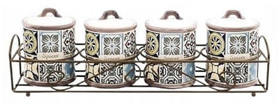 Set van 4 Potjes Feel Maestro MR-20005-04CS Keramisch (4 Onderdelen)