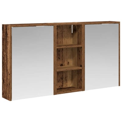vidaXL - Badkamerkast - set - 3 - st - 116 - x - 16 - x - 62,5 - cm - Bewerkt - hout