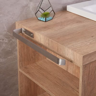 Handdoekhouder van geborsteld roestvrij staal, wand- en kastmontage, set van 2 voor badkamer en keuken, duurzaam en stijlvol