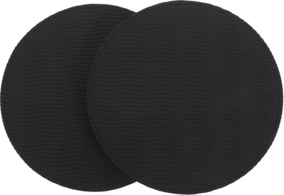 Yoga kniebeschermer kussen dikke ronde Eco TPE Yoga Pad Comfort Yoga Pilates Workout ondersteuning pad voor handen polsen knie ellebogen schouders (zwart)