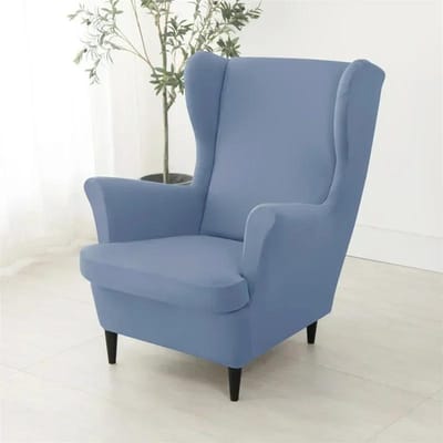1 stuks effen kleur oorfauteuil hoes stretch klassieke stijl fauteuil slipcover elastisch vuilafstotend enkele bankhoes voor woonkamer