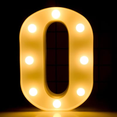 LED's Cijfers Licht Staand bord met lampen Nachtlamp Warm wit Constant helder lichteffect 2 *