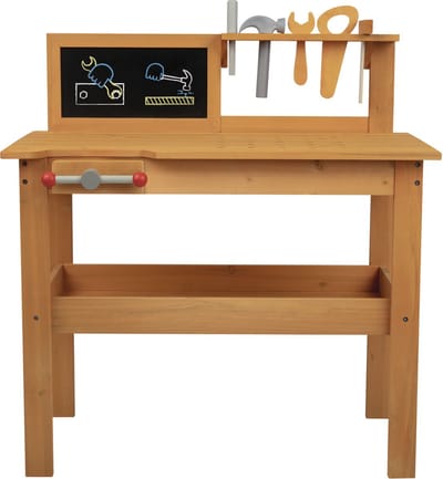 Playtive Speelgoed werkbank - Echt hout - 44 delig - 3+