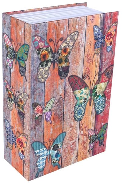 Dailygoods- Opbergdoos Veilig - Opbergdoos Karton/Metaal - Beveiligingsbox - Sleutels - Afmetingen 18x11,5x5,5 cm - Duurzaam Materiaal - Geheime Kluis