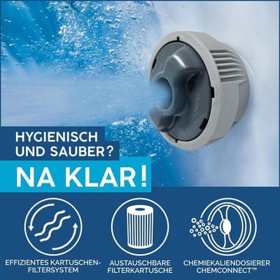 Opblaasbare Jacuzzi 6 Personen – House&Garden Hollywood Royal LED Spa Ø196 cm – 140 AirJets – Verlichte Whirlpool met LED Verlichting – Verwarmd Bubbelbad voor Buiten & Binnen – Inclusief Nekkussens, Afdekking en Filterpomp