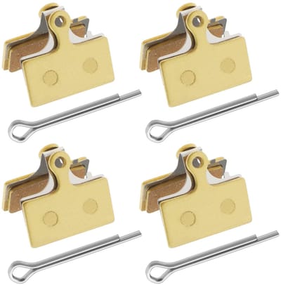 Dailygoods- Schijfremblokken 4 Paar - Compatibel met Shimano Deore/SLX/XT/Saint - Gesinterd Metaal - Hittebestendig - Afmetingen 32x30mm - Dikte 4mm - Remblokken