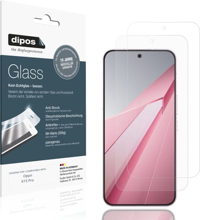 dipos – 2x Matte Pantserfolie geschikt voor Oppo K15 Pro | 9H Screenprotector